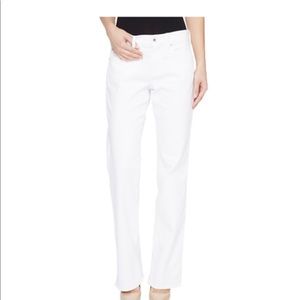 Lucky Brand white boot cut jeans.